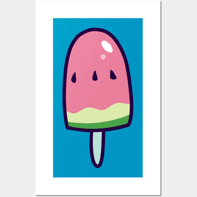 Watermelon Ice Pop Wall Art by saradaboru